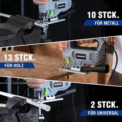 25tlg. Stichsägeblätter Set HSS/BIM/HCS, Holz Kunststoff