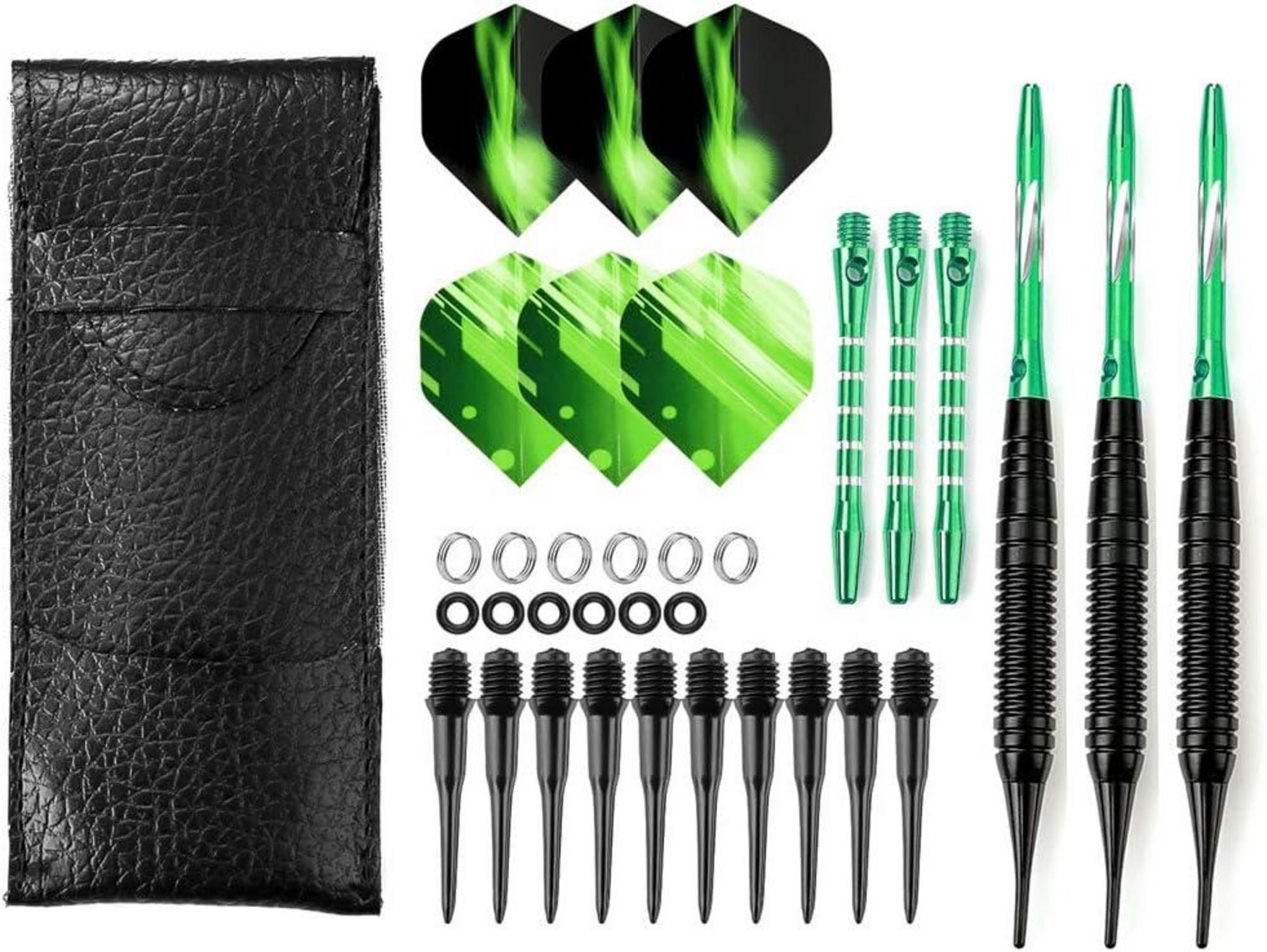 Dartpfeile Set 19g Kunststoffspitze mit Tasche - Softdart
