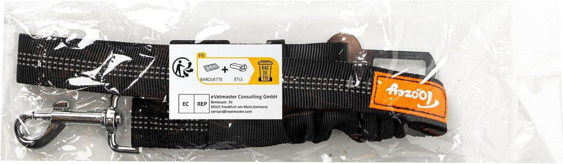 Toozey Hunde Sicherheitsgurt mit Elastischer Ruckdämpfung und Karabiner - Verstellbarer Hundegurt für Höchste Sicherheit