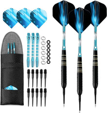 Softdartpfeile Set 18g Dartpfeile Turnier Schwarz Metallfässer