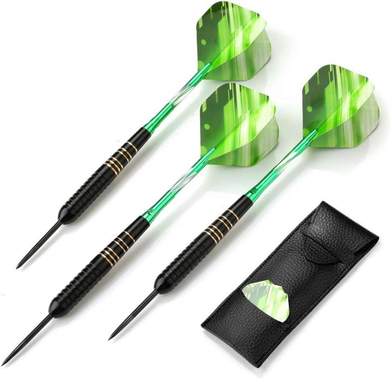 Professionelle Turnier Steel Tip Dartpfeile Set 23g mit PU Tasche