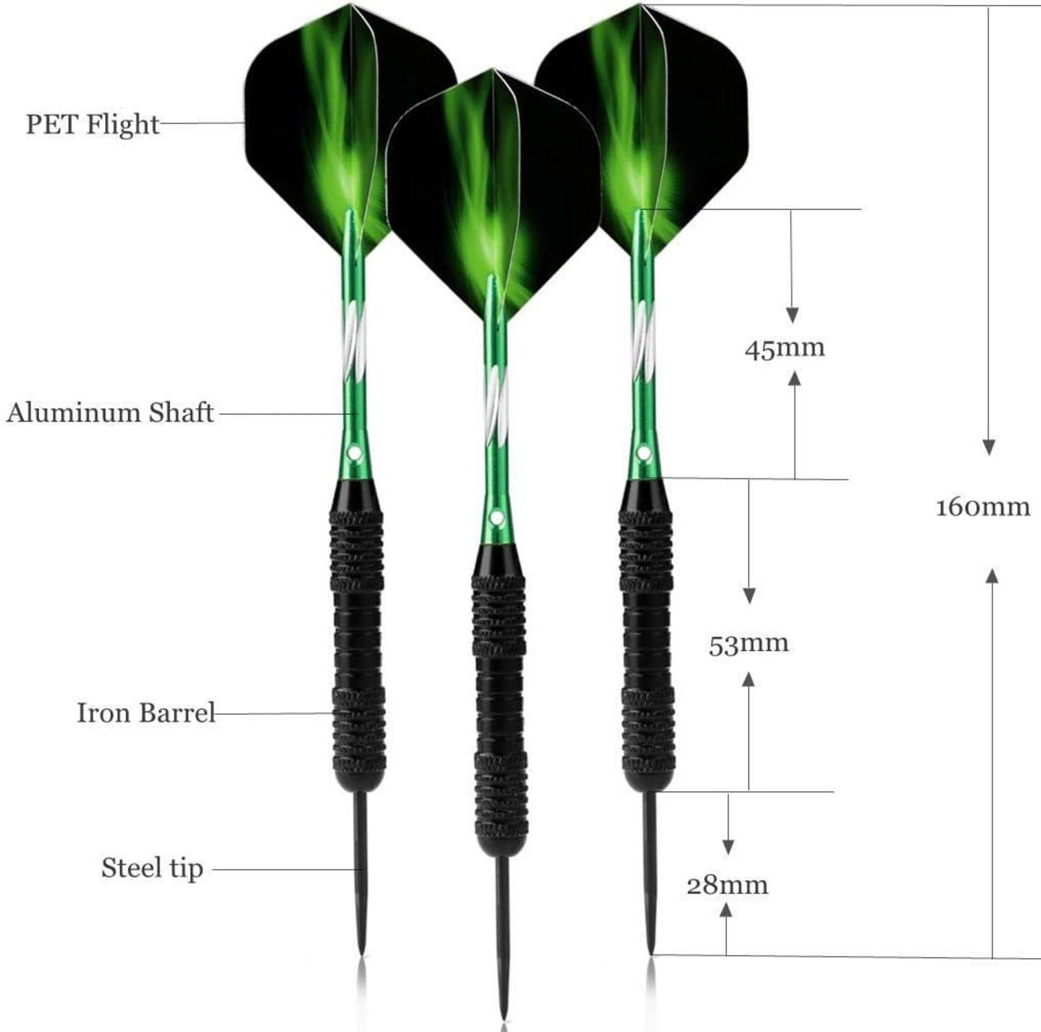 Steel Dartpfeile Set 22g Steel Tip Dartpfeile pu Case Aluminium