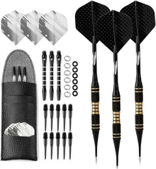 Soft Dartpfeile Set 18g Turnier Darts Aluminium Schaft PU Bag