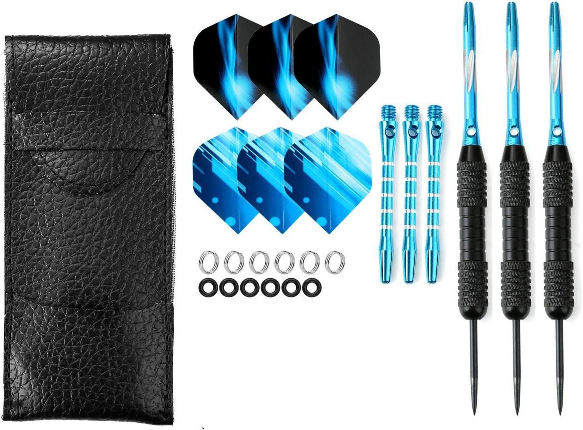 Profi Dartpfeile Set 22g Stahlspitze Steeldarts Aufbewahrungsbox