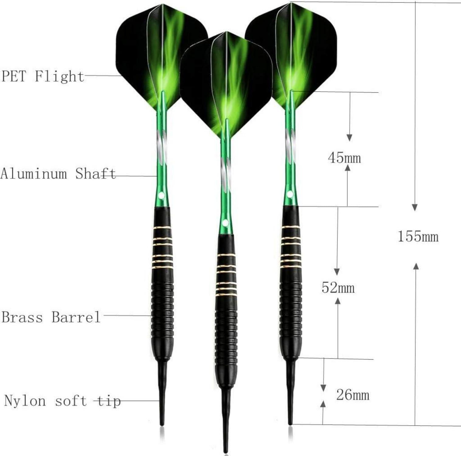 Soft Dartpfeile Set Elektronische Dartscheibe 18g 3 Stück