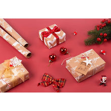 Weihnachtspapierrolle Kraftpapier 3D White Christmas Design