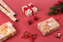 Weihnachtspapierrolle Kraftpapier 3D White Christmas Design