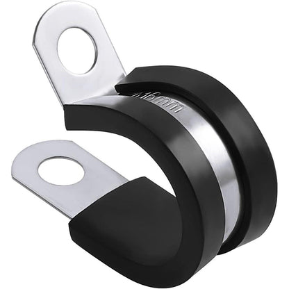 50er Pack Edelstahl Kabelklemme Gummi Gefüttert P Clips 5