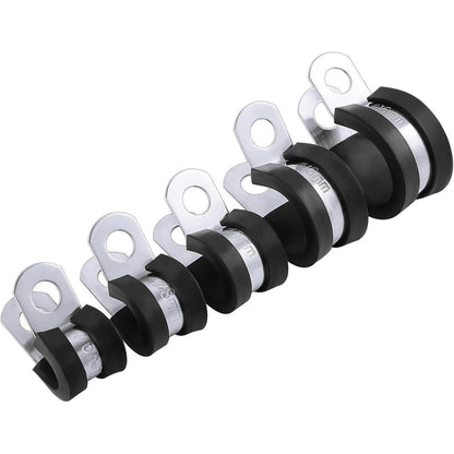 50er Pack Edelstahl Kabelklemme Gummi Gefüttert P Clips 5