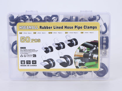 Edelstahl Kabelklemme Gummiform P Clips Schlauchschellen 50er Set