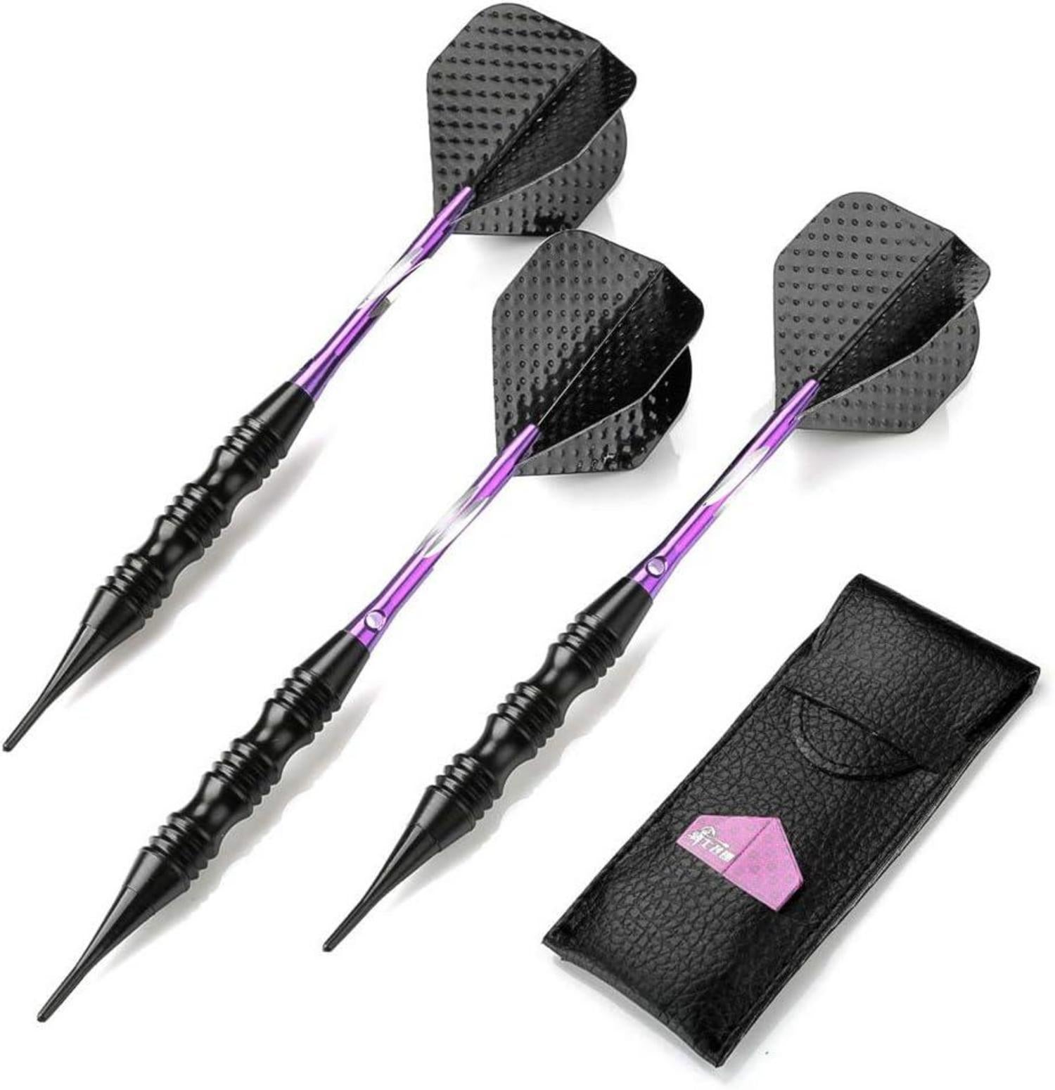 Softdartpfeile Set 20g Schwarz, Metallfässer, Turnier Darts