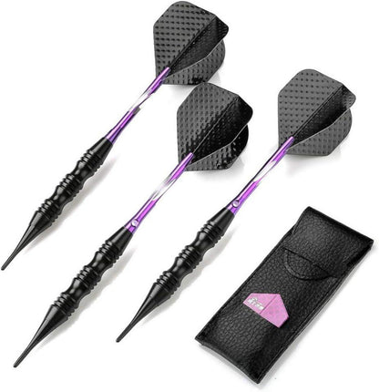 Softdartpfeile Set 20g Schwarz, Metallfässer, Turnier Darts