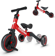 Besrey 5 in 1 Laufrad Kinderdreirad Rot