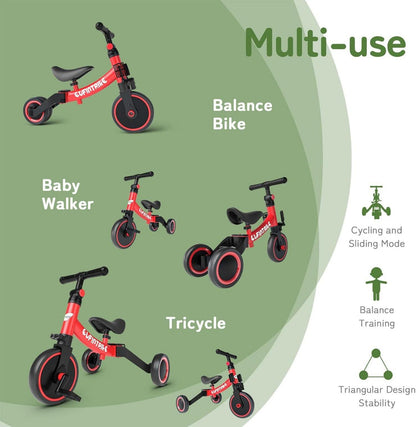 Kinderdreirad Laufrad Lauffahrrad 5-in-1 Lauflernhilfe 1-4