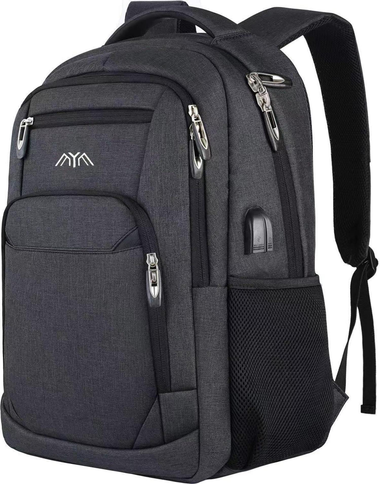 Rucksack Herren Schulrucksack Teenager Laptop 15.6 Zoll Holzkohle