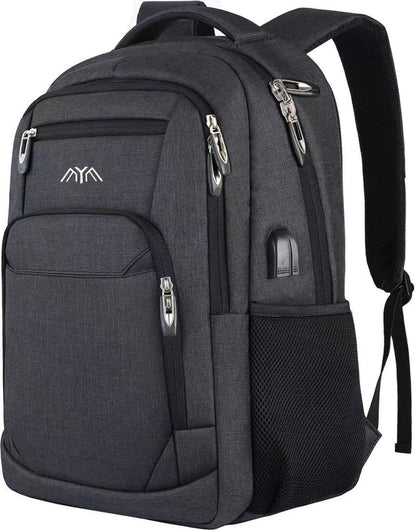 Rucksack Herren Schulrucksack Teenager Laptop 15.6 Zoll Holzkohle