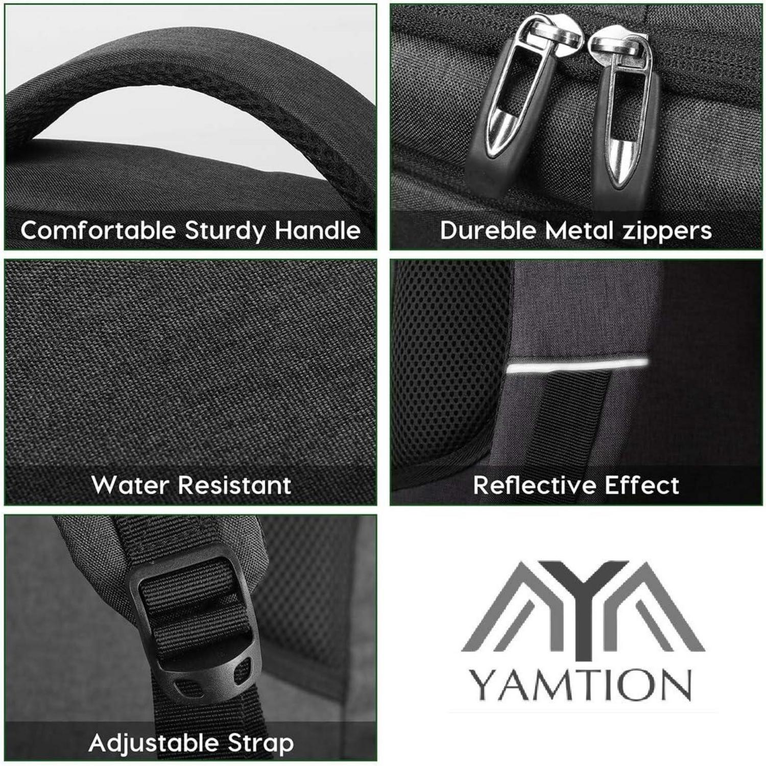 Rucksack Herren Schulrucksack Teenager Laptop 15.6 Zoll Holzkohle