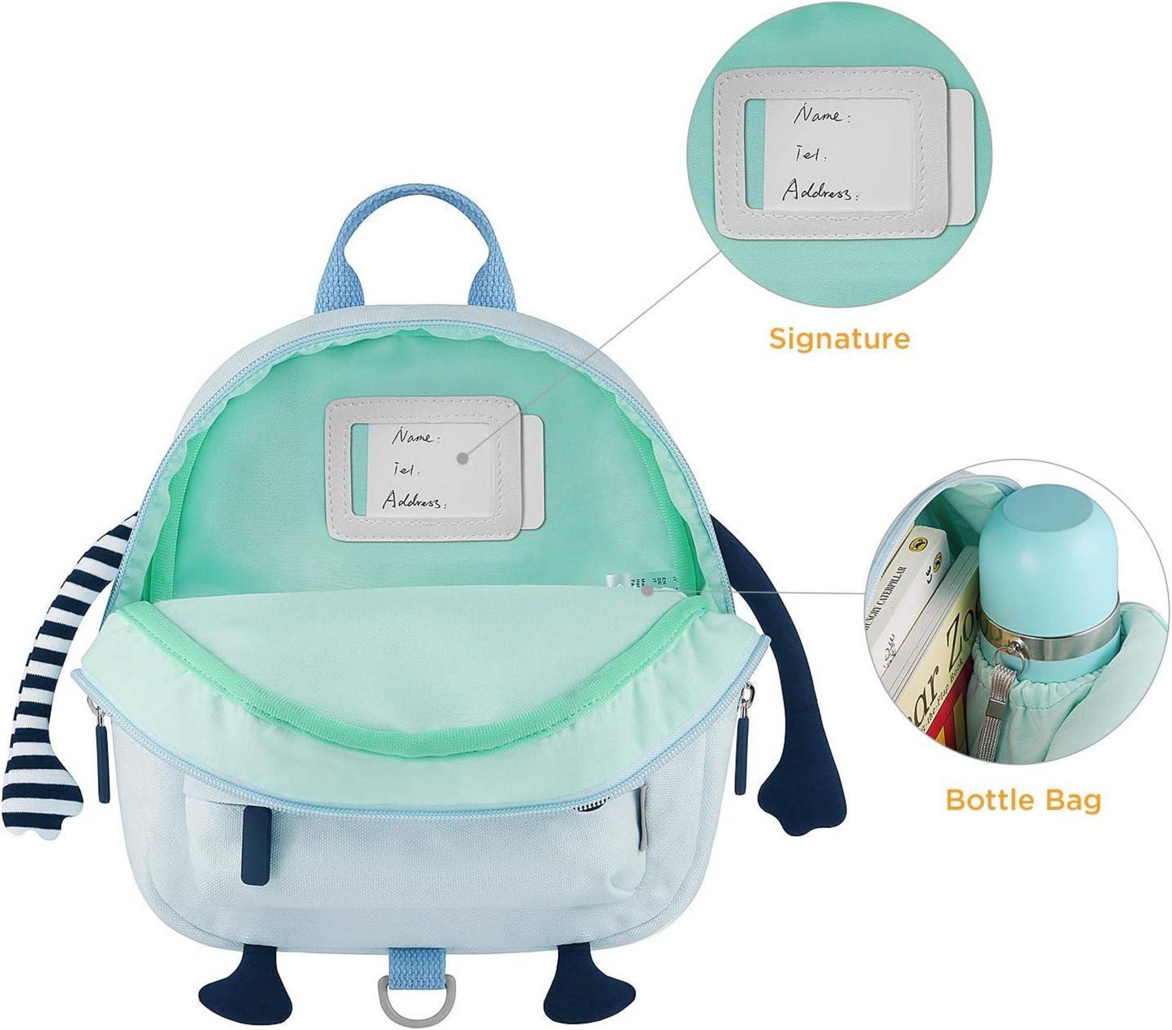Mini Kinderrucksack mit Brustgurt 3D Cartoon Blau
