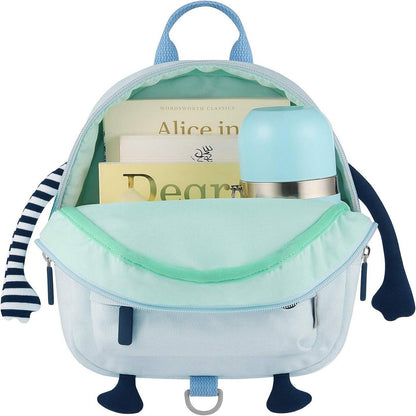 Kinderrucksack 3D Cartoon mit Brustgurt Blau 100% Baumwolle