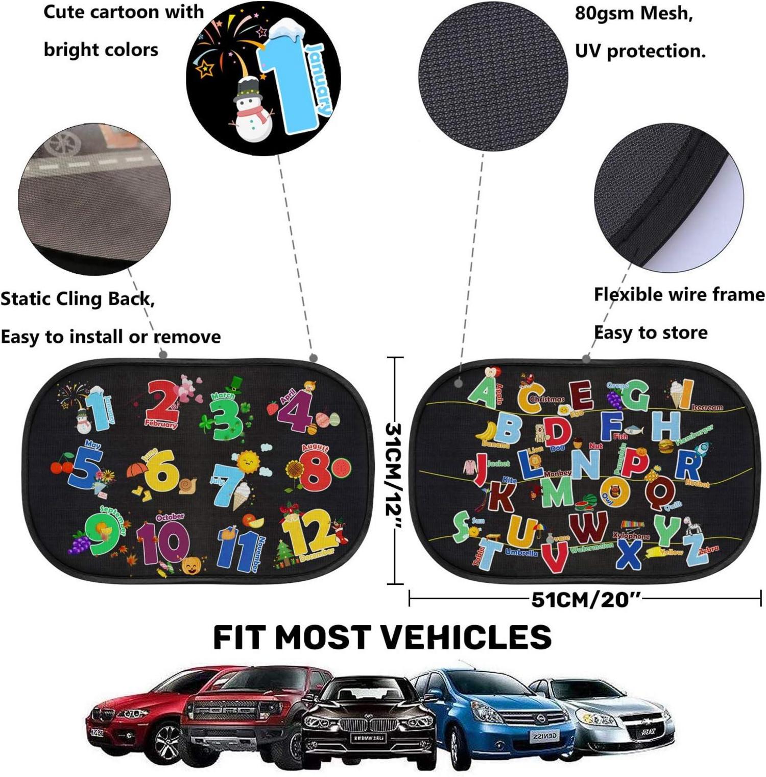 Auto Sonnenschutz Kinder selbsthaftend mit Kinder-Motiv, UV