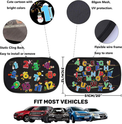 Auto Sonnenschutz Kinder selbsthaftend mit Kinder-Motiv, UV