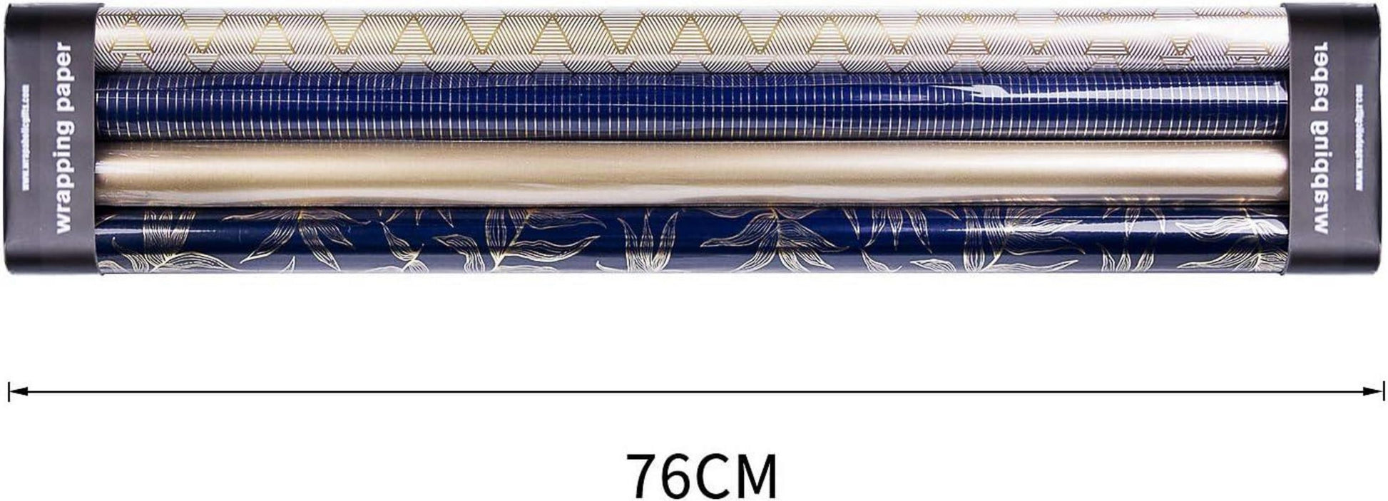 Geschenkpapierrolle Gold Navy Print Linien Geburtstag Urlaub Vatertag