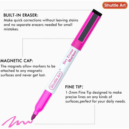 Shuttle Art Whiteboard Marker Set, 15 Farben, feine