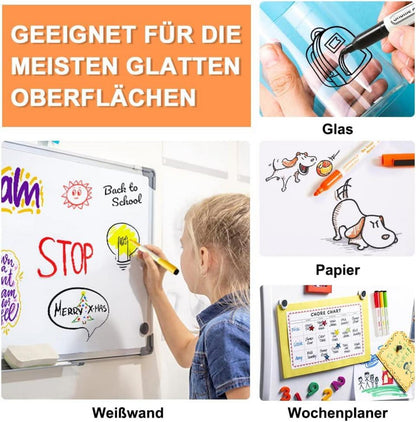 15 Farben Whiteboard Marker Set feine Spitze abwischbar Magnet Stifte