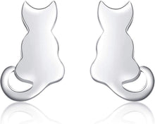 Katze Ohrstecker Sterling Silber süße Katzen Ohrringe Schmuck