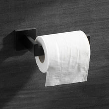 Toilettenpapierhalter Edelstahl Schwarz Quadrat 200g