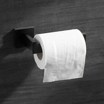 Toilettenpapierhalter Edelstahl Schwarz Quadrat 200g