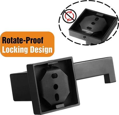 Toilettenpapierhalter Edelstahl Schwarz Quadrat für Küche Badzimmer