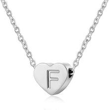Damen Halskette Buchstabenherz Anhänger Silber Initialschmuck