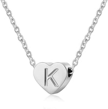 Silber Damen Halskette Herz Initialschmuck Frauen Mädchen
