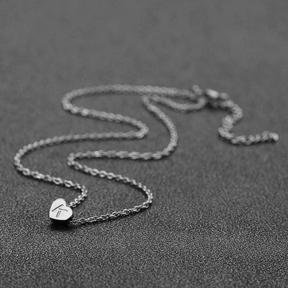 AFSTALR Silber Damen Buchstabenherz Halskette Initialschmuck Frauen Mädchen