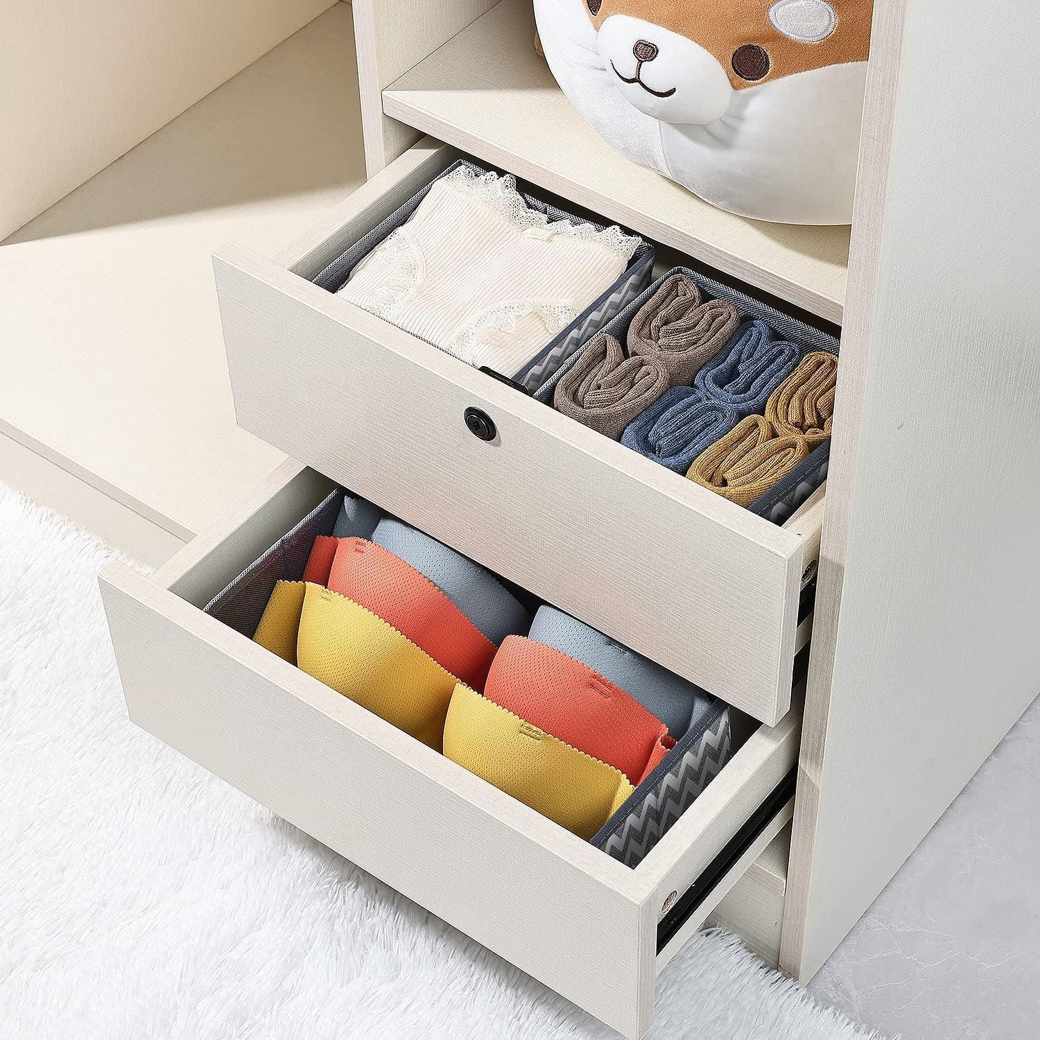 DIMJ Aufbewahrungsboxen Schubladen Organizer 12er Set für Socken Unterwäsche