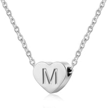 Silber Herz Initial Halskette Anhänger Damen Mädchen Geschenk