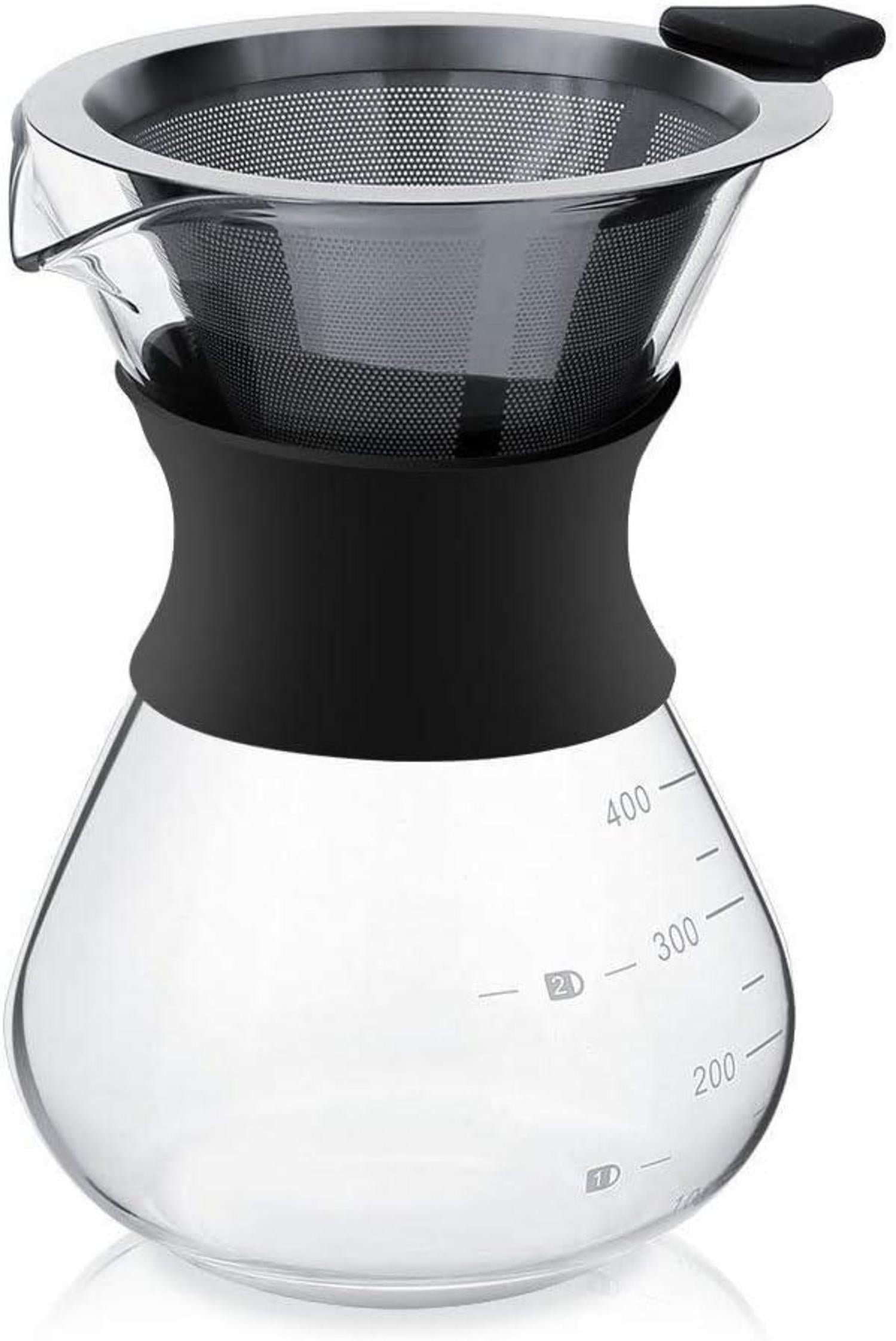 Pour Over Kaffeebereiter Handfilter Glas Edelstahl Permanentfilter