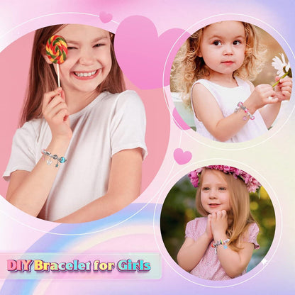 BIIB Mädchen Bastelset Schmuck Kinder Armband Set Regenbogen