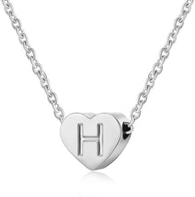 Initialschmuck Herz Damen Halskette Silber 18K vergoldet