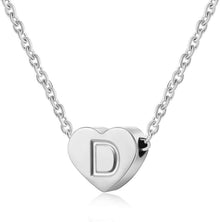 Silber Damen Halskette Herz Anhänger Initialschmuck Gift