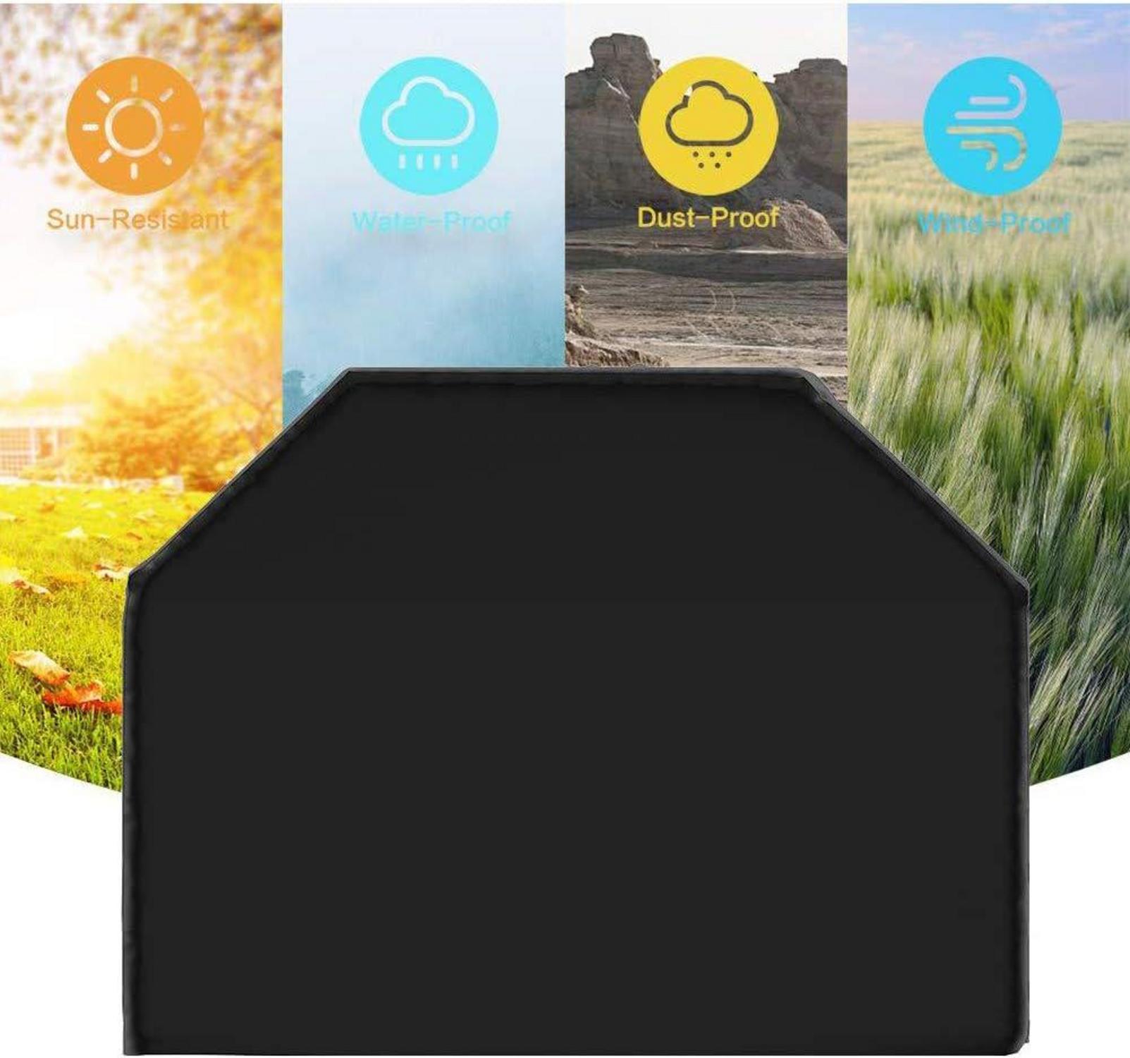 Grillabdeckung 145x61x117 cm für Gasgrill, wasserdicht, UV-beständig, Schwarz