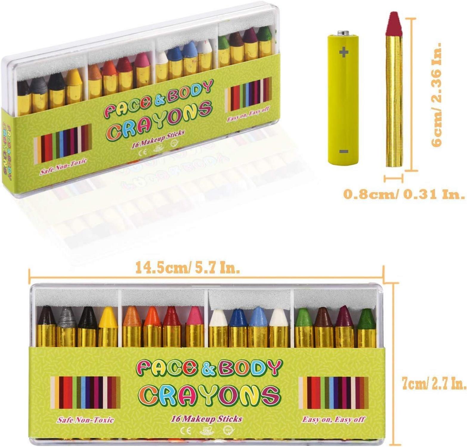Gesichtsfarben Kinderschminke Stifte Set 16 Farben Gesicht