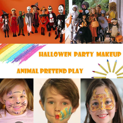 16 Farben Gesichtsfarben Kinderschminke Set ungiftig Ideal für Partys
