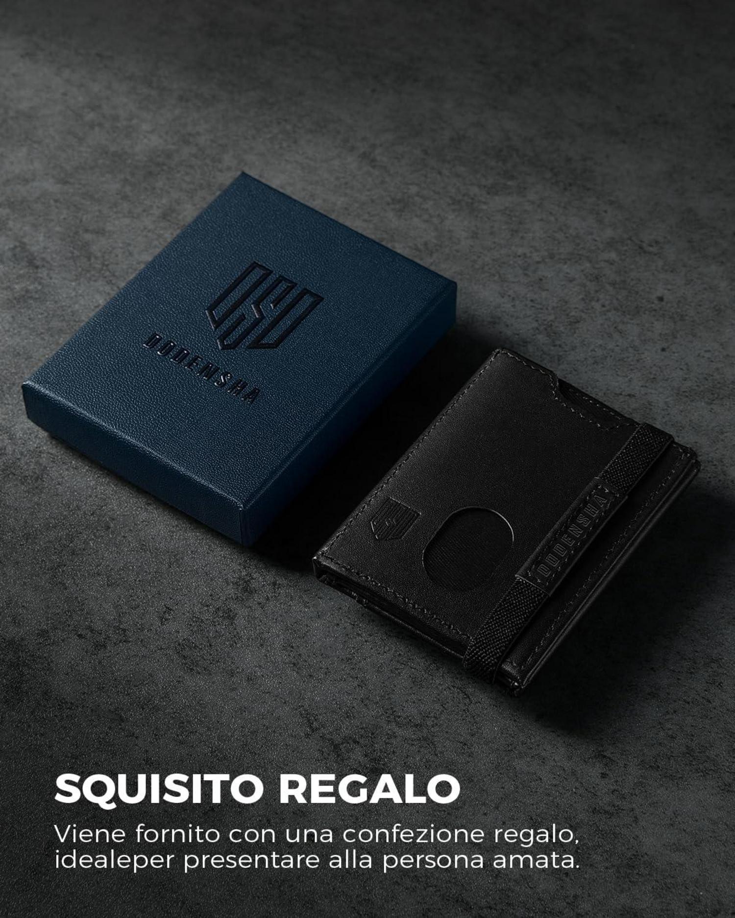Mini Geldbörse Münzfach RFID-Schutz Herren Kartenetui Leder Slim