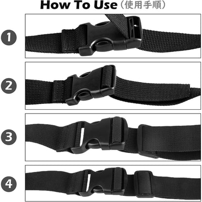 25mm Schwarzes Nylon Gurtband mit Verstellbaren Schnallen