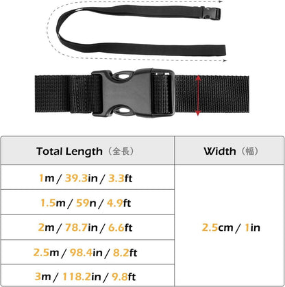 25mm Schwarzes Nylon Gurtband mit Verstellbaren Schnallen