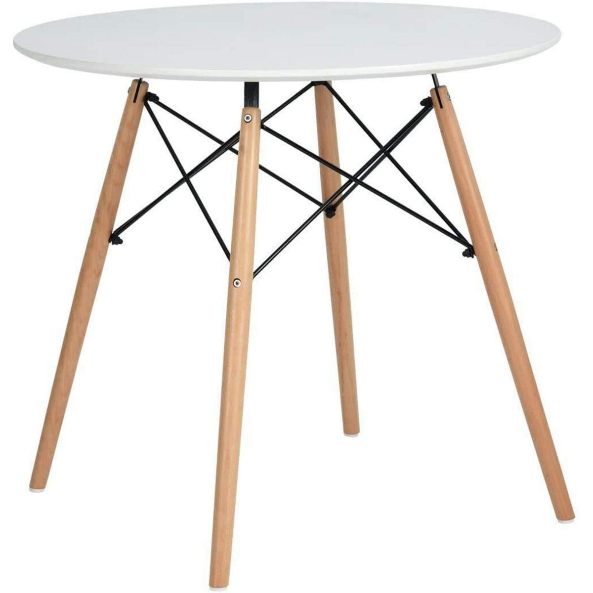 Runder Küchentisch Weiß Modern 80x80cm Skandinavisch