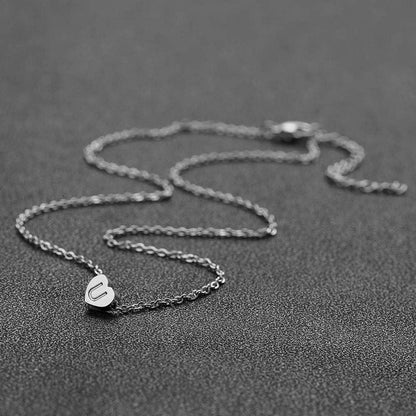 AFSTALR Silber Damen Halskette Buchstabenherz Anhänger Initialschmuck