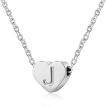 Initialschmuck Halskette Silber Damen Anhänger Buchstabenherz